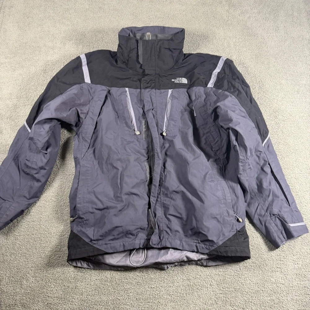 The North Face HyVent Mens Small Charcoal Black Waterproof Rain Jacket Gorpcore
